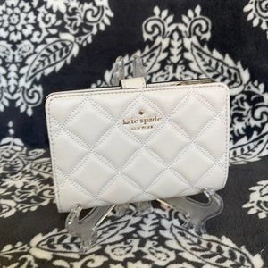 Kate Spade Natalia Medium Compact Bifold Wallet Parchment